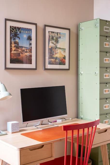 Stylish Central Apartment With Parking - Garden And Workspace Bath Exterior photo
